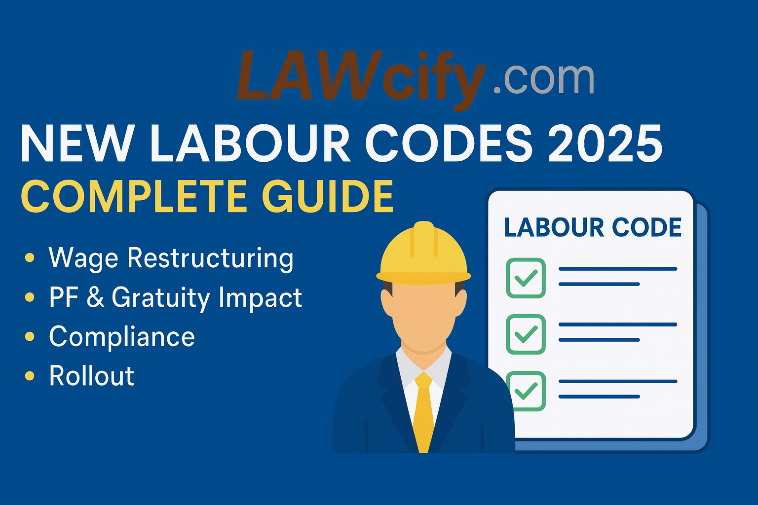 New Labour Codes 2025 in India | Complete Compliance Guide by Lawcify Consulting LLP